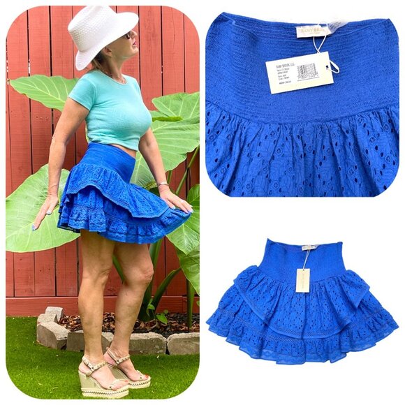 Ramy Brook Dresses & Skirts - NWT $225 Ramy Brook Umbra smocked eyelet miniskirt XXS